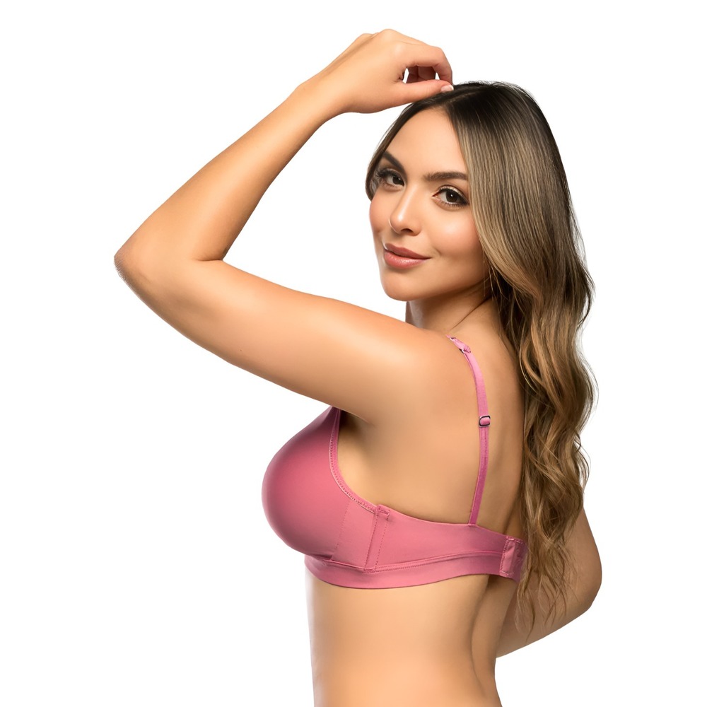 Sexy Stagmi Colombiana Seamless Triangle Pink Bralette Bra Top Natural Lift NEW!